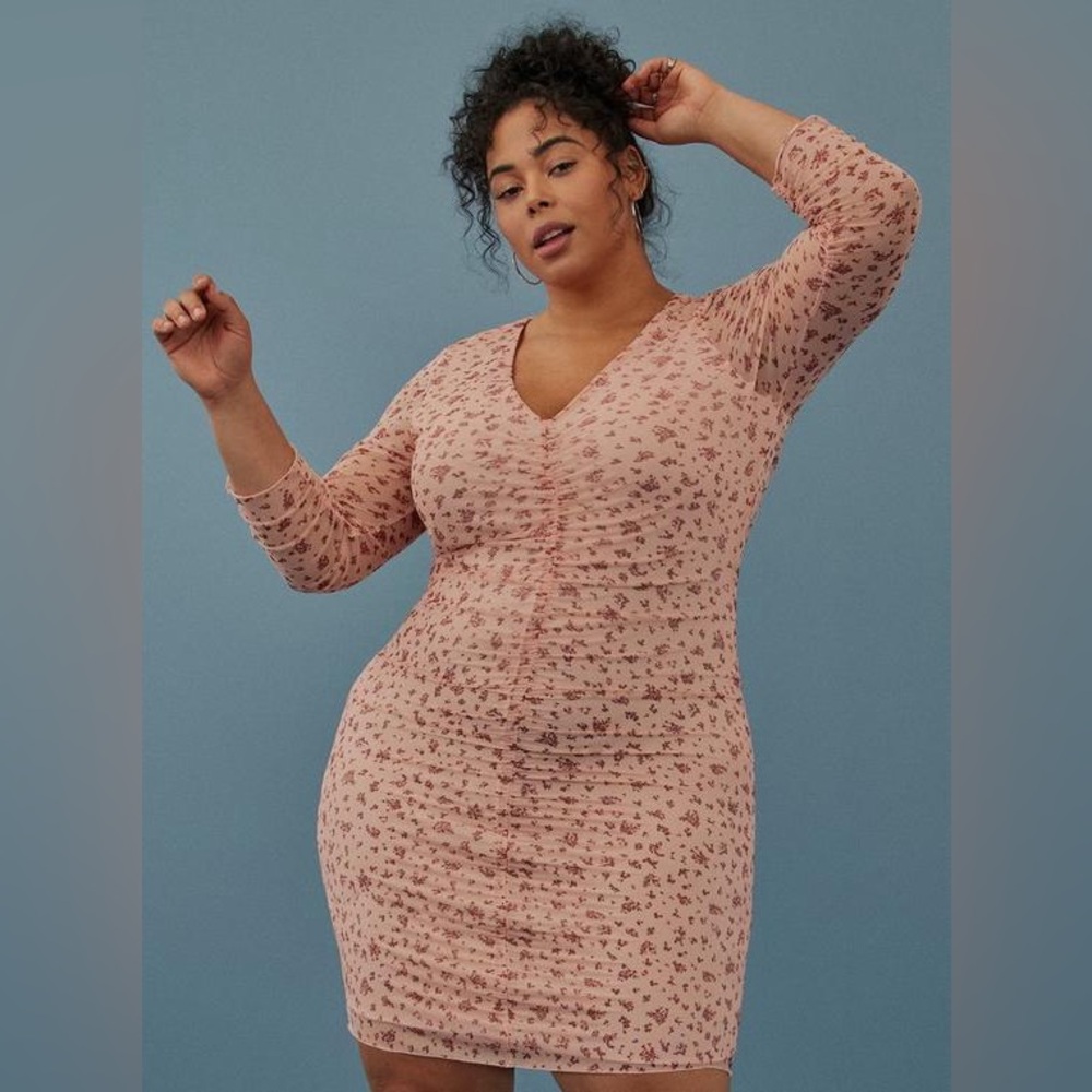 Torrid Festi Mini Mesh Bodycon Dress - Picture 2 of 8